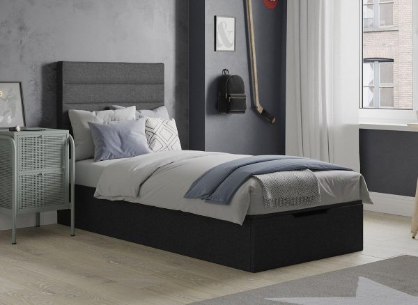 Sutton Upholstered Ottoman Bed Frame 30 Single Grey