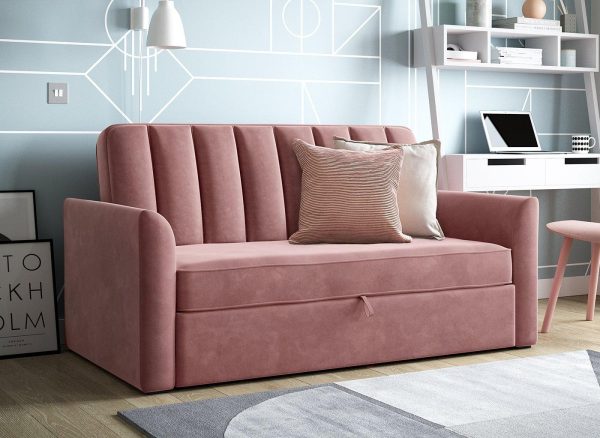 Hazel 2 Seater Sofa bed Pink