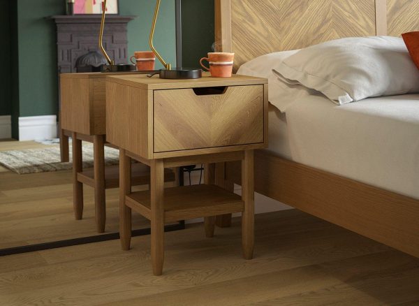 Paxton Wooden Bedside Table Brown