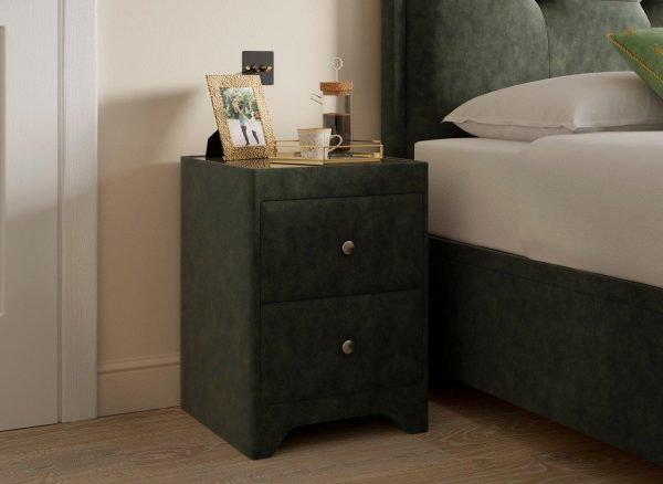 Kimberley Upholstered Bedside Table Green