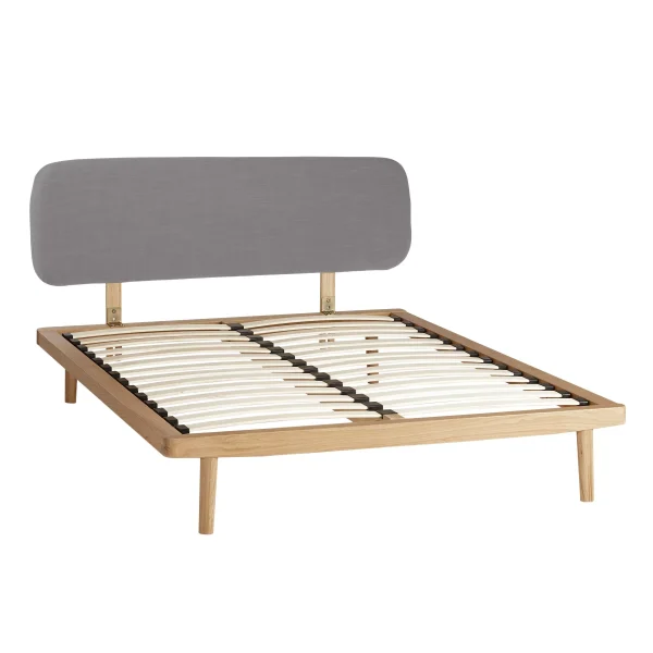 John Lewis Bow Upholstered Headboard Bed Frame King Size Oak