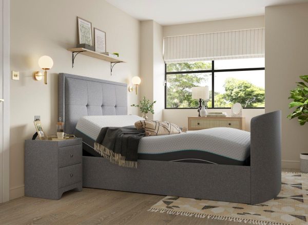 Hopkins Sleepmotion Adjustable Ottoman TV Bed 46 Double Grey