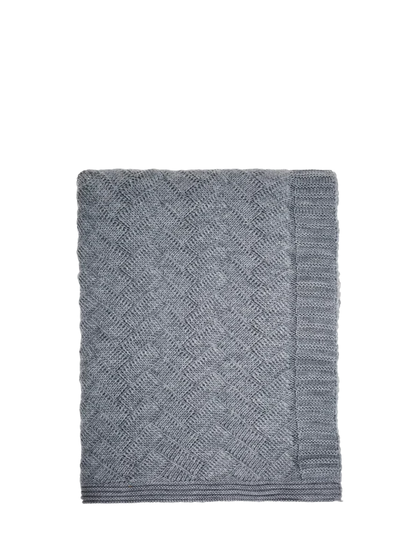 Bedeck of Belfast Estelle Throw Grey Blue