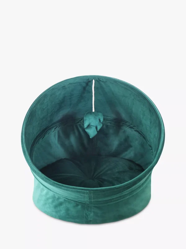 Rosewood Velvet Canopy Cat Bed Green