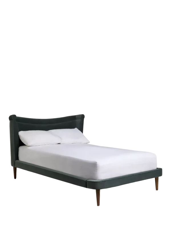 MADE Sawyer Velvet Upholstered Bed Frame Super King Size Gunmetal