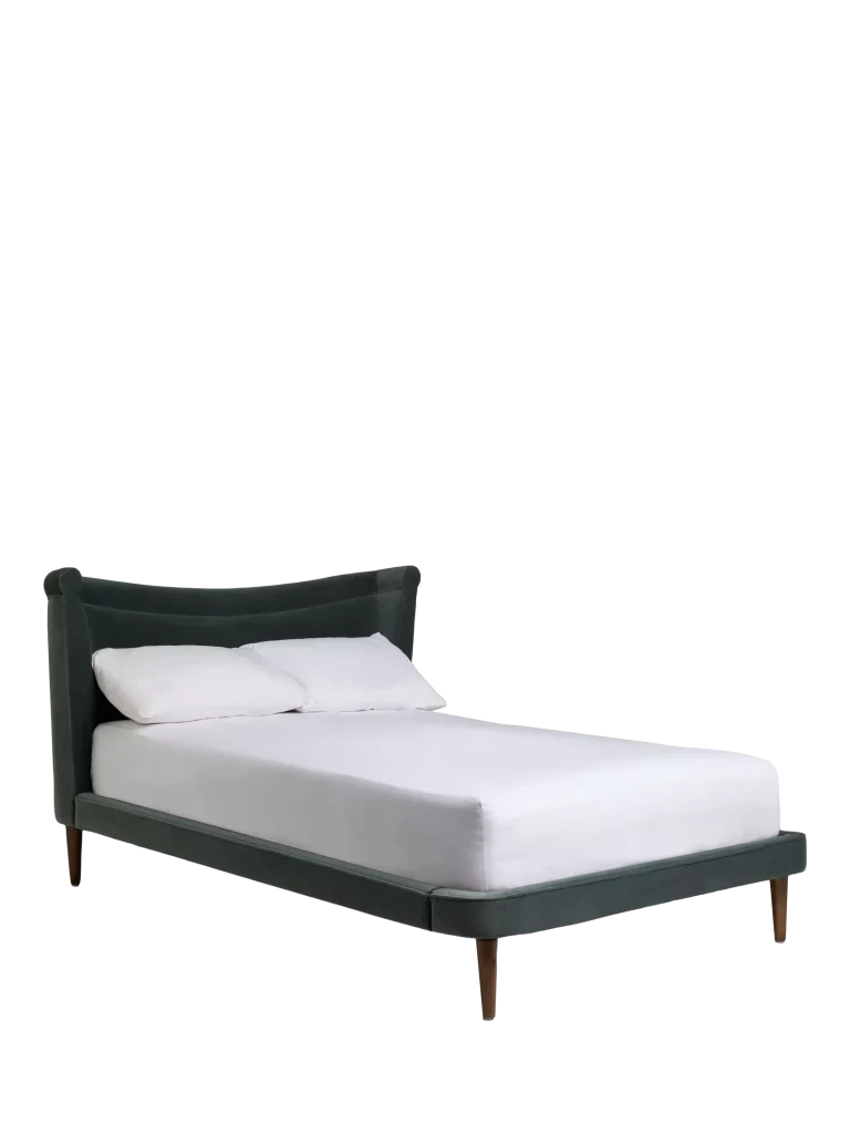 MADE Sawyer Velvet Upholstered Bed Frame Super King Size Gunmetal