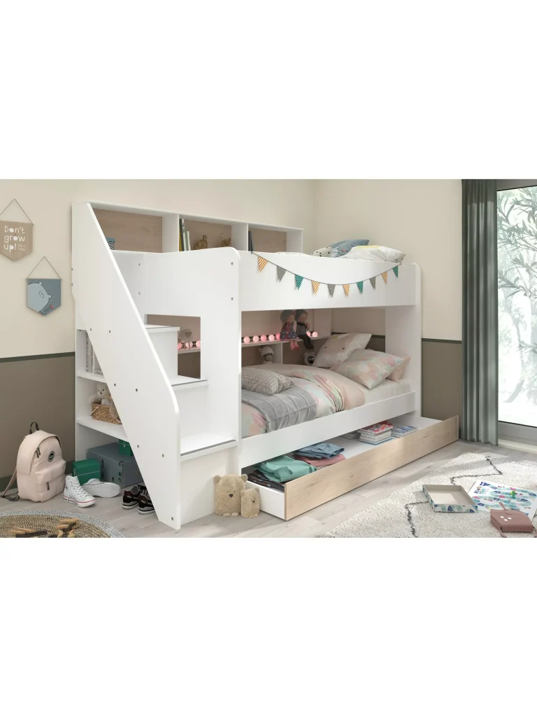 Kids Avenue Parisot Biblio Bunkbed European Single WhiteOak