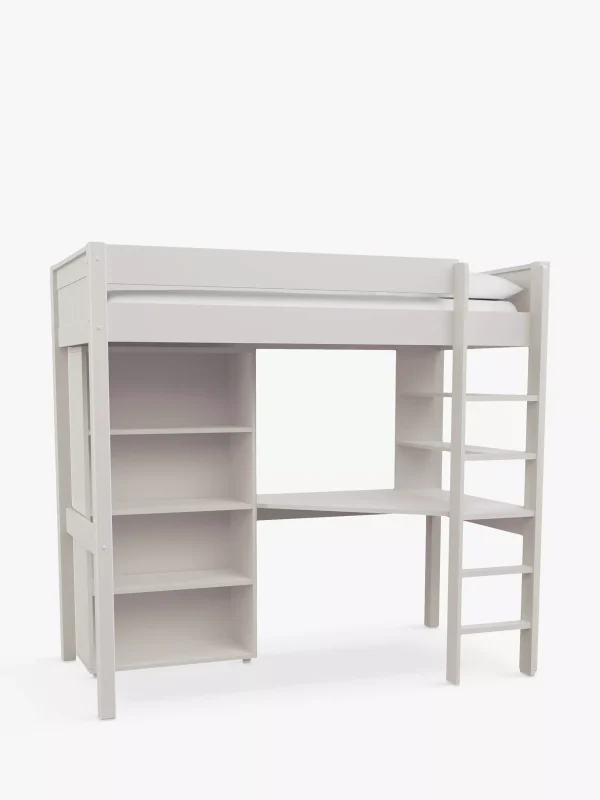 Stompa Classic Highsleeper Frame with Integrated Desk Shelving and Bookcase Single