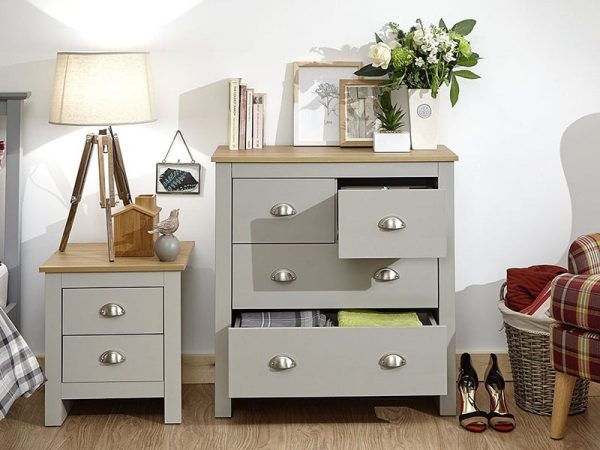 GFW Lancaster 2 plus 2 Drawer Chest Paint Grey Drawer Chest