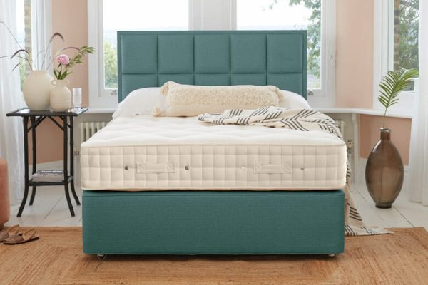 Hypnos Majesty Ortho Sublime Mattress + Premium Divan Bed Sage Grey 2 Drawers Single | Bed Sava