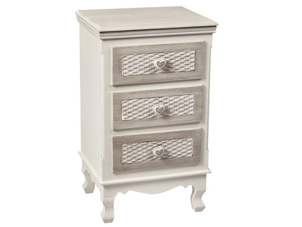 LPD Furniture Brittany 3 Drawer Bedside Chest