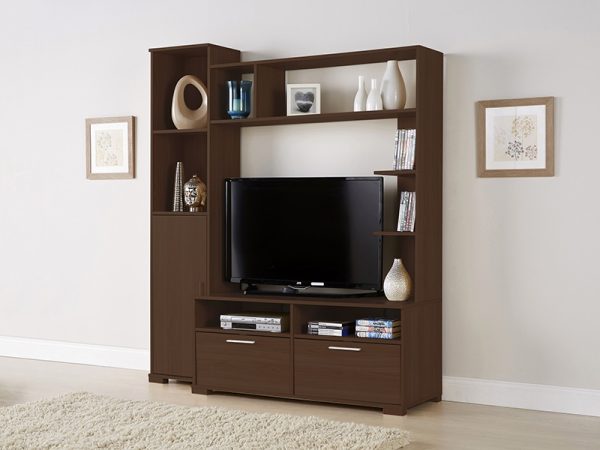 GFW Carmen 3 Piece Lounge Display Unit Walnut Furniture