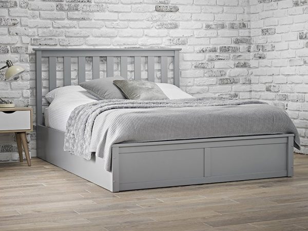 LPD Furniture Oxford Grey Ottoman King Size Ottoman Bed