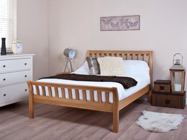 Silentnight Lancaster Double Oak Wooden Bed