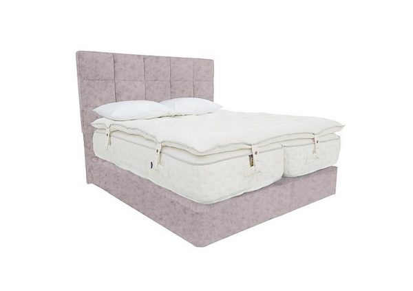 Harrison Spinks Yorkshire 30K Medium Divan Set with Zip and Link Mattress with Topper Super King Opal Dusk