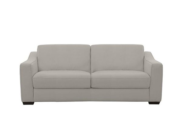 Optimus Space Saving NC Leather Sofa Bed with Memory Foam Mattress Grey