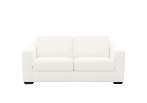 Optimus Space Saving NC Leather Sofa Bed with Memory Foam Mattress NC Star White