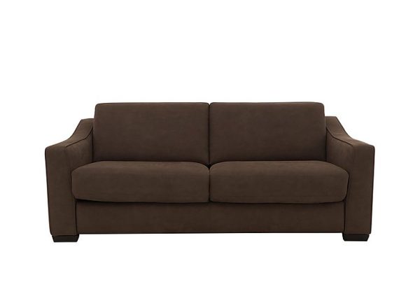 Optimus Space Saving Fabric Sofa Bed with Memory Foam Mattress Hazelnut