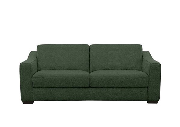 Optimus Space Saving Fabric Sofa Bed with Memory Foam Mattress Moss Green