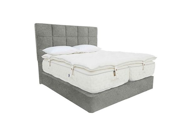 Harrison Spinks Yorkshire 30K 2 Drawer Firm Divan Set with Zip and Link Firm Mattress with Topper King Size Mole Mercury