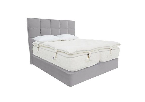 Harrison Spinks Yorkshire 30K 2 Drawer Firm Divan Set with Zip and Link Firm Mattress with Topper King Size Seven Lilac