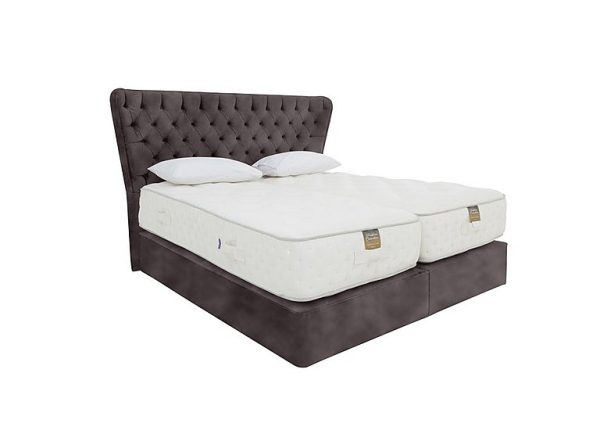 Harrison Spinks Yorkshire 25K Medium 4 Drawer Divan Set with Zip and Link Mattress Super King Lovely Asphalt