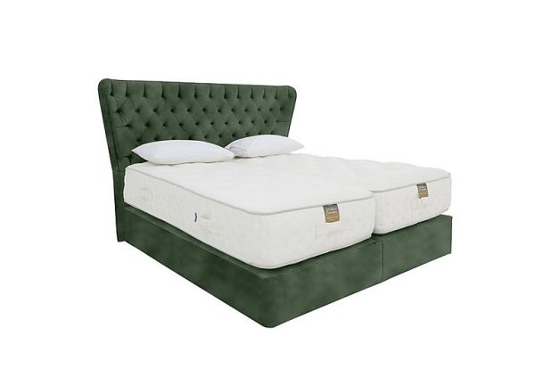 Harrison Spinks Yorkshire 25K Medium 4 Drawer Divan Set with Zip and Link Mattress Super King Lovely Conifer