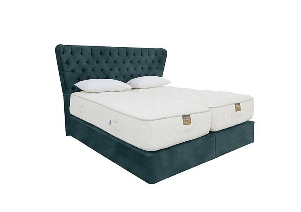 Harrison Spinks   Yorkshire 25K Medium Divan Set with Zip and Link Mattress   Super King   Lovely Ocean