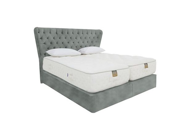 Harrison Spinks   Yorkshire 25K Medium Divan Set with Zip and Link Mattress   Super King   Lovely Slate