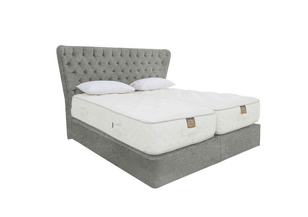 Harrison Spinks Yorkshire 25K 2 Drawer Firm Divan Set with Zip and Link Firm Mattress King Size Mole Mercury