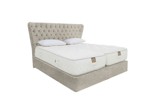 Harrison Spinks Yorkshire 25K 2 Drawer Firm Divan Set with Zip and Link Firm Mattress King Size Mole Pebble