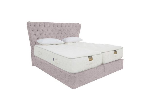 Harrison Spinks Yorkshire 25K 4 Drawer Firm Divan Set with Zip and Link Firm Mattress Super King Opal Dusk