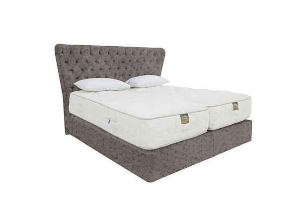 Harrison Spinks Yorkshire 25K 2 Drawer Firm Divan Set with Zip and Link Firm Mattress Super King Opal Granite