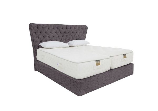 Harrison Spinks Yorkshire 25K 2 Drawer Firm Divan Set with Zip and Link Firm Mattress Super King Opal Heather