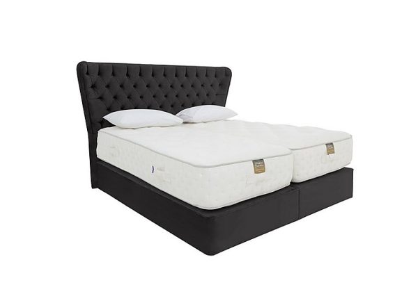 Harrison Spinks   Yorkshire 25K Medium Divan Set with Zip and Link Mattress   Super King   Seven Anthracite