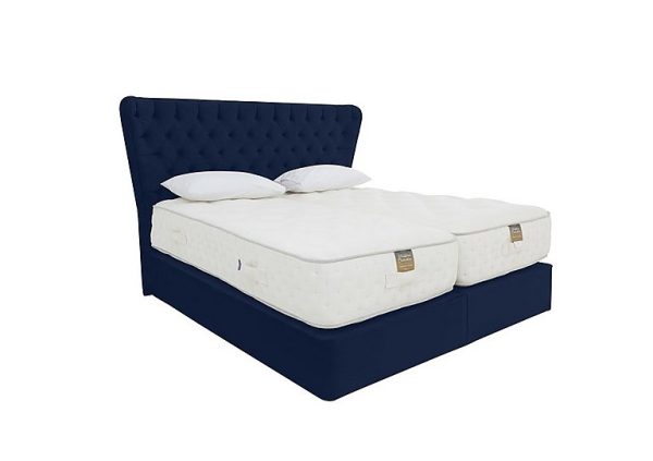 Harrison Spinks Yorkshire 25K 2 Drawer Firm Divan Set with Zip and Link Firm Mattress Super King Seven Navy