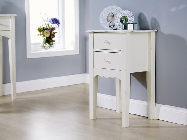 GFW Shabby Chic Nightstand Bedroom Furniture