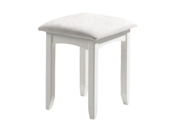 Julian Bowen Cameo Dressing Table Stool Stone White Stool