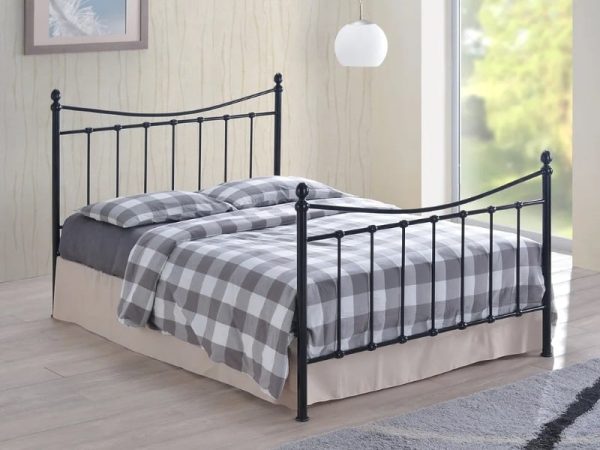 Time Living Alderley Double Black Metal Bed