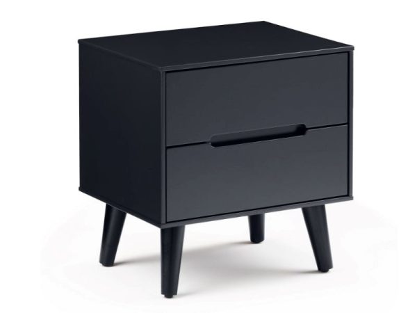 Julian Bowen Alicia 2 Drawer Bedside Anthracite Bedside Chest