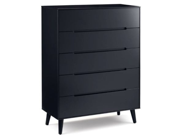 Julian Bowen Alicia 5 Drawer Chest Anthracite Drawer Chest