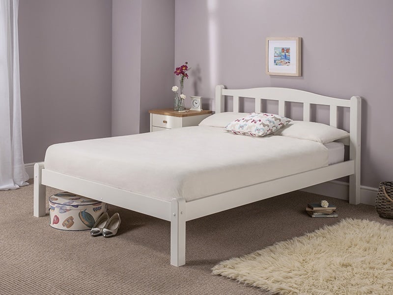 Snuggle Beds Amberley King Size White Wooden Bed