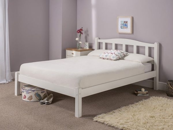 Snuggle Beds Amberley Double White Wooden Bed