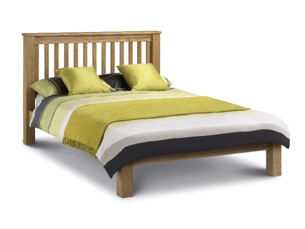 Julian Bowen Amsterdam Oak Low Foot End Bed Super King Wooden Bed