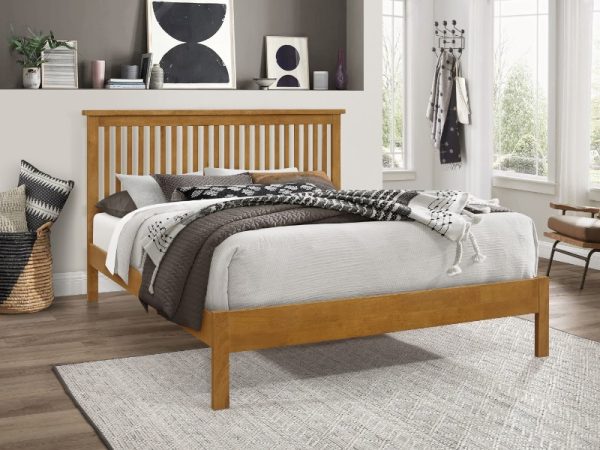 Time Living Ascot King Size Oak Wooden Bed