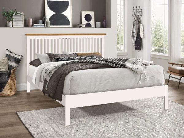 Time Living Ascot Single White Wooden Bed