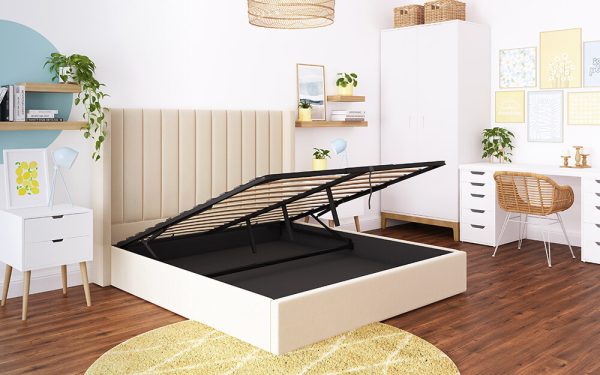 Novo Victoria Fabric Ottoman Bed Frame Superking