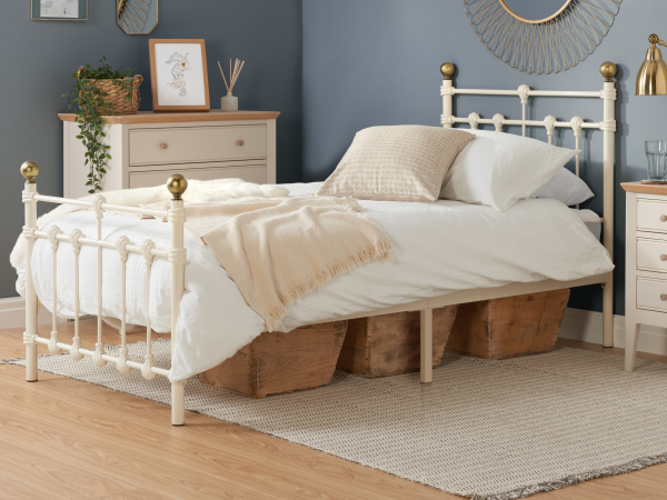 Birlea Atlas Cream Single Cream Metal Bed