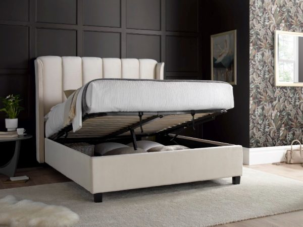 Bedmaster Aurora Ottoman Double Warm Stone Ottoman Bed