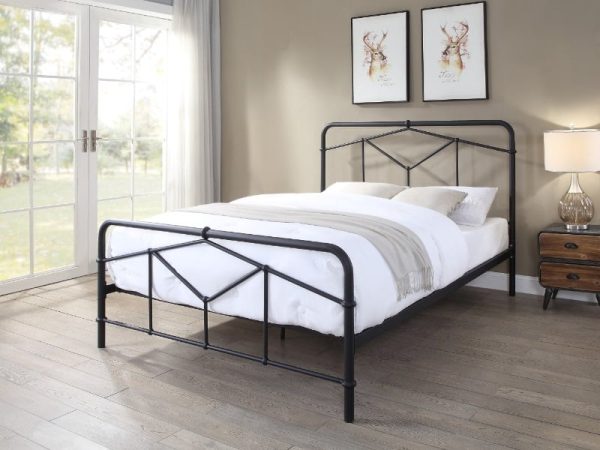 Flintshire Furniture Axton Single Black Metal Metal Bed